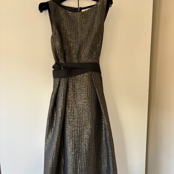 Amanda Wakeley A-line black/gold/bronze formal dress - Picture 1 of 8